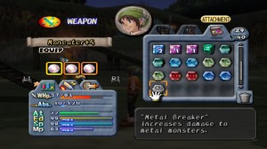 The weapon screen
